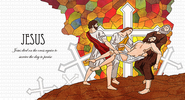 전신 PSD 여자 남자 기독교 종교 백그라운드 십자가 일러스트 부활절 사람 여러명 성인 교회 믿음 희망 예수 부활 성인만 국내일러스트 기념일 감정 다수 종교건축 건물 신_종교 파일형식