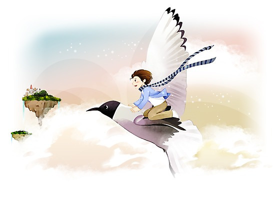 전신 PSD 나무 식물 동물 구름 남자 어린이 일러스트 조류 하늘 함께함 한명 미소 웃음 사람 앉기 빌딩 소년 건물 비행 소통 남자만 남자한명만 어린이만 소년만 소년한명만 국내일러스트 자연요소 1 건축물 컨셉 모션 표정 파일형식