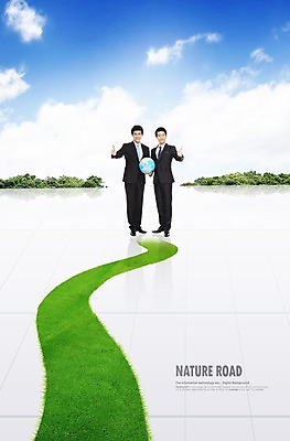 전신 PSD 식물 구름 편집이미지 남자 길 지구 비즈니스 자연 하늘 서기 미소 웃음 사람 동양인 정장 손짓 잔디 초원 성인 두명 지구본 최고 직장인 비즈니스맨 풀 남자만 성인남자만 성인만 이미지편집 자연요소 직업 옷 모션 표정 인종 생태계 파일형식