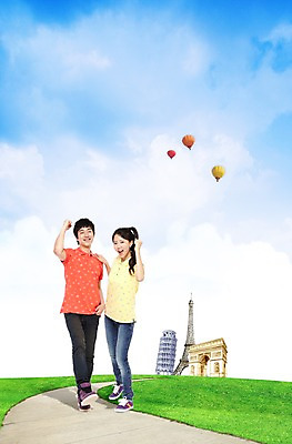 전신 PSD 구름 모델 편집이미지 학생 라이프스타일 여자 남자 길 대학생 해외여행 여행 포즈 운동화 응원 모션 하늘 대학생라이프 새로움 서기 미소 웃음 사람 동양인 손짓 잔디 초원 20대 성인 두명 라이프 앞모습 관광지 청춘 캠퍼스라이프 파이팅 기쁨 한국인 반팔티셔츠 열기구 청바지 풀 에펠탑 배낭여행 커플티 피사의사탑 개선문 포니테일 특별활동 청년만 성인만 이미지편집 자연요소 식물 해외 헤어스타일 교육 감정 뷰포인트 신발 컨셉 티셔츠 바지 항공교통 표정 인종 청년 생활 이탈리아 세계문화유산 커플룩 파리 랜드마크 파일형식