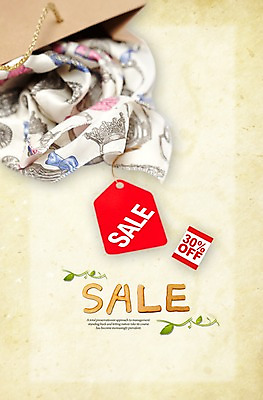 PSD 편집이미지 사람없음 쇼핑 쇼핑백 꼬리표 라벨 세일 스카프 끈 가격표 30% 이미지편집 가방 프레임 목도리 퍼센트 파일형식