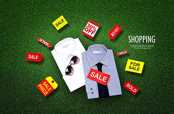 PSD 식물 편집이미지 옷 화살표 셔츠 와이셔츠 넥타이 화살 잔디 초원 사람없음 쇼핑 선글라스 꼬리표 라벨 세일 끈 풀 이미지편집 잡화 안경 상의 프레임 파일형식