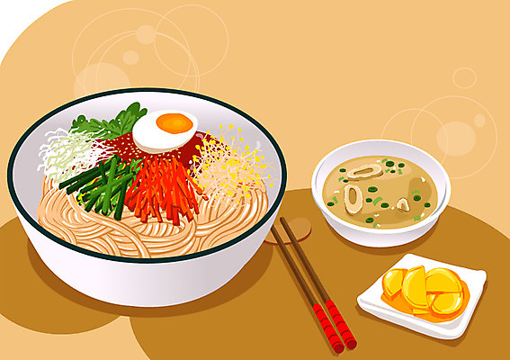 한국문화 그릇 한식 음식 채소 일러스트 젓가락 디저트 오이 요리 사람없음 계란 당근 면류 면 고명 분식 국 단무지 된장국 쫄면 국내일러스트 AI파일 동양문화 식기 뿌리채소 한국 수저 알 파일형식 벡터