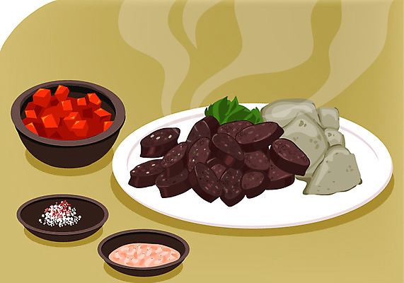 한국문화 그릇 접시 한식 음식 일러스트 디저트 김치 요리 사람없음 분식 깍두기 간 소금 종지 순대 새우젓 국내일러스트 AI파일 동양문화 식기 한국 장기_의학 젓갈 파일형식 벡터