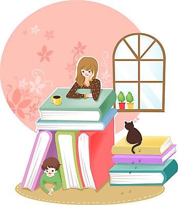 동물 여자 어린이교육 교육 남자 꽃 화분 커피 어린이 엎드리기 줄기 꽃무늬 일러스트 창문 상상 티타임 잔 미소 웃음 사람 소녀 소년 두명 책 독서 고양이 턱괴기 머그컵 커피잔 미니화분 어린이만 국내일러스트 AI파일 식물 식기 음료 무늬 포유류 모션 휴식 표정 컵 반려동물 파일형식 벡터