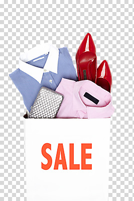 스튜디오촬영 편집이미지 잡화 옷 구두 신발 셔츠 와이셔츠 실내 이벤트 사람없음 빨간색 쇼핑 종이봉투 쇼핑백 세일 지갑 하이힐 여성화 오브젝트 PNG 편집소스 컬러 상의 가방 봉투 내부 파일형식