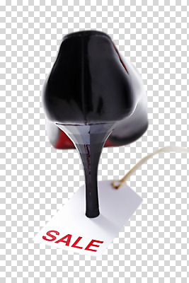 스튜디오촬영 편집이미지 잡화 구두 컬러 신발 실내 이벤트 사람없음 쇼핑 꼬리표 세일 검은색 하이힐 여성화 오브젝트 PNG 구두굽 뒷굽 편집소스 내부 라벨 파일형식