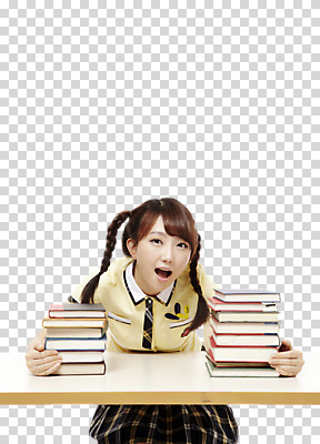스튜디오촬영 편집이미지 학생 여학생 여자 교복 포즈 청소년 양갈래머리 고등학생 실내 표정 입벌림 한명 미소 웃음 사람 앉기 동양인 상반신 앞모습 10대 책 독서 쌓기 한국인 교과서 PNG 여자만 여자한명만 십대만 십대여자만 십대여자한명만 편집소스 1 헤어스타일 옷 뷰포인트 모션 교재 인종 내부 파일형식