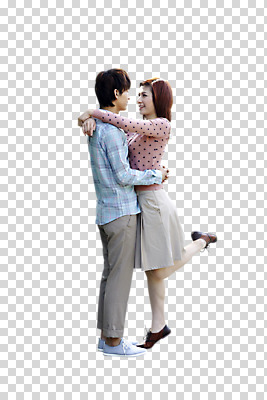 전신 외국인 편집이미지 라이프스타일 커플 여자 남자 커플라이프 포즈 안기 서기 미소 웃음 사람 동양인 20대 성인 두명 중국인 마주보기 PNG 다리들기 청년만 성인만 편집소스 관계 모션 표정 인종 청년 생활 파일형식