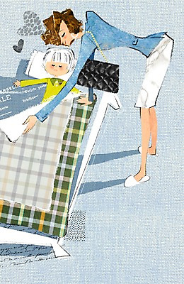 전신 PSD 여자 남자 아들 어린이 가방 일러스트 비즈니스 엄마 사랑 서기 미소 웃음 사람 소년 성인 두명 부모 눈감음 침실 방 육아 자녀 침대 잠 비즈니스우먼 수면 퇴근 모성애 열정 슈퍼맘 국내일러스트 잡화 감정 가구 가족 모션 표정 물 직장인 주부 출퇴근 파일형식