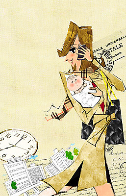 PSD 여자 시계 가방 일러스트 엄마 사랑 서기 미소 웃음 사람 빌딩 성인 두명 건물 스마트폰 부모 육아 자녀 아기 모성애 열정 통화 슈퍼맘 여자만 국내일러스트 건축물 잡화 감정 가족 모션 표정 핸드폰 스마트기기 주부 파일형식