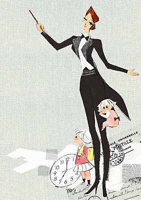 전신 PSD 여자 딸 어린이 시계 가방 일러스트 엄마 사랑 서기 미소 웃음 사람 소녀 성인 세명 부모 육아 자녀 아기 모성애 열정 지휘봉 지휘자 슈퍼맘 지휘 지휘복 여자만 국내일러스트 잡화 옷 감정 가족 모션 표정 음악가 주부 파일형식