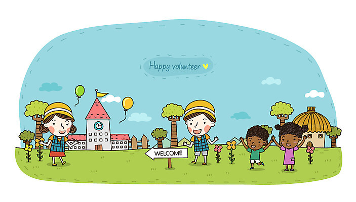 전신 외국인 나무 식물 구름 여자 남자 꽃 어린이 흑인 일러스트 학교 아프리카 주택 알림판 서기 미소 웃음 사람 소녀 소년 여러명 성인 건물 팻말 봉사 도움 표지판 자원봉사자 사회이슈 사회봉사 풍선 환영 웰컴 해외봉사 국내일러스트 AI파일 자연요소 서양인 건축물 교육 나라 다수 컨셉 모션 프레임 표정 인종 파일형식 벡터