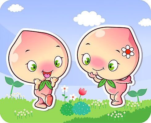 식물 구름 캐릭터 열매 꽃 음식 분홍색 컬러 과일 일러스트 홍보캐릭터 하늘 미소 웃음 잔디 초원 사람없음 농작물 새싹 특산물 음식캐릭터 복숭아 과일캐릭터 식물캐릭터 복숭아캐릭터 일러캐릭터 AI파일 자연요소 농업 표정 파일형식 벡터