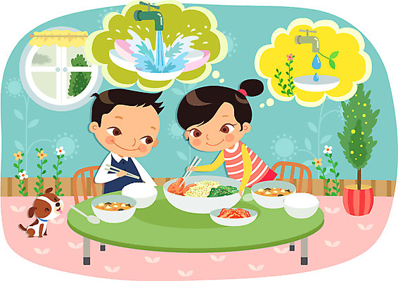 전신 나무 식물 동물 라이프스타일 그릇 접시 여자 남자 화분 음식 캠페인 의자 일러스트 창문 식탁 탁자 밥 반찬 김치 서기 미소 웃음 사람 앉기 두명 라이프 물 자연보호 환경 그린캠페인 식사 절약 풀 강아지 보호 설거지 환경보전 에코 친환경 수도 국 낭비 수돗물 수도_상하수도 그린슈머 국내일러스트 AI파일 자연요소 식기 한식 가구 컨셉 가사 모션 자연 표정 생활 반려동물 개 사회이슈 상하수도 파일형식 벡터