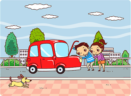 전신 나무 식물 라이프스타일 건축물 응시 여자 남자 도로 길 교통수단 일러스트 자동차 서기 미소 웃음 사람 두명 건물 라이프 울타리 차도 풀 개 강아지 확인 검사_조사 교통안전 안전운전 자동차예절 점검 보닛 차량점검 국내일러스트 AI파일 시선 건축 육상교통 교통 포유류 교통시설 모션 표정 안전 생활 담장 반려동물 파일형식 벡터