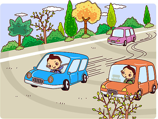 나무 식물 라이프스타일 남자 도로 길 교통수단 일러스트 자동차 표정 미소 웃음 사람 앉기 상반신 두명 건물 라이프 운전 차도 예절 풀 찡그림 교통안전 질서 안전운전 자동차예절 과속 난폭운전 추월 남자만 차선_도로 국내일러스트 AI파일 건축물 육상교통 교통 교통시설 모션 안전 생활 파일형식 벡터