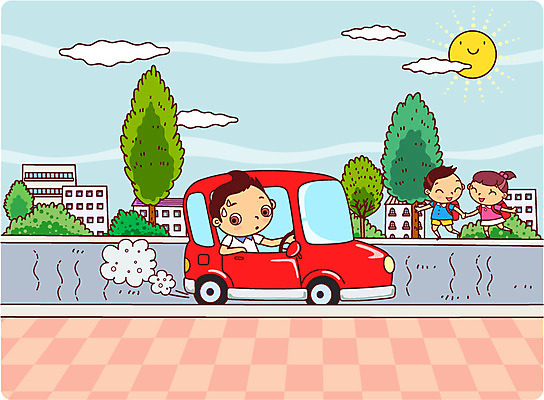 나무 식물 라이프스타일 건축물 여자 남자 도로 길 어린이 교통수단 일러스트 자동차 표정 미소 웃음 사람 소녀 소년 건물 라이프 태양 운전 차도 예절 뜨거움 풀 연기 교통안전 질서 안전운전 자동차예절 어린이만 국내일러스트 AI파일 자연요소 건축 육상교통 교통 교통시설 모션 안전 생활 파일형식 벡터