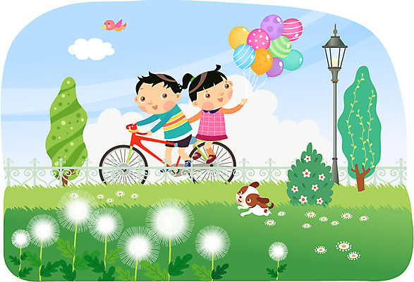 전신 나무 식물 동물 라이프스타일 공원 여자 남자 꽃 어린이라이프 초등학생 어린이 가로등 일러스트 놀이 조류 미소 웃음 사람 앉기 소녀 소년 잔디 초원 취미 두명 친구 울타리 소풍 자전거 산책 풀 개 강아지 승차 즐거움 풍선 어린이만 국내일러스트 AI파일 학생 공공시설 감정 포유류 관계 모션 휴식 표정 생활 담장 반려동물 야외활동 바이크 파일형식 벡터