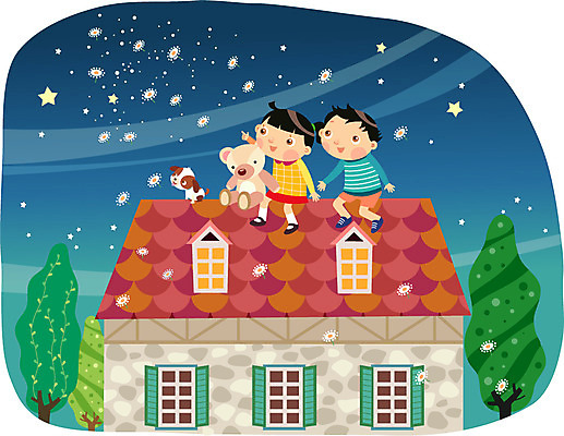 전신 나무 동물 라이프스타일 응시 여자 남자 꽃 어린이라이프 별 초등학생 어린이 인형 일러스트 창문 놀이 밤하늘 지붕 주택 미소 웃음 사람 앉기 소녀 소년 취미 두명 건물 친구 곰인형 올려보기 가리킴 개 강아지 야간 저녁 즐거움 어린이만 국내일러스트 AI파일 자연요소 식물 학생 건축물 시선 감정 포유류 관계 모션 하늘 표정 손짓 생활 반려동물 파일형식 벡터