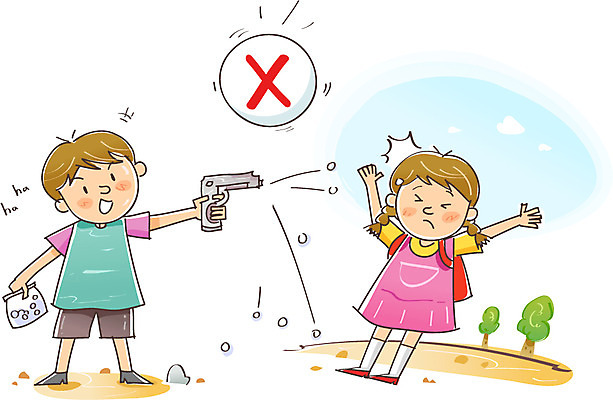 전신 여자 남자 어린이 일러스트 장난 놀이 서기 들기 안전 사람 손짓 소녀 소년 야외 두명 10대 장난감 손들기 놀이용품 팻말 고통 총 금지 보호 X 위험 예방 생활안전 안전수칙 규칙 조심 총알 총놀이 십대만 국내일러스트 AI파일 알파벳 감정 무기 컨셉 모션 청소년 프레임 오브젝트 파일형식 벡터