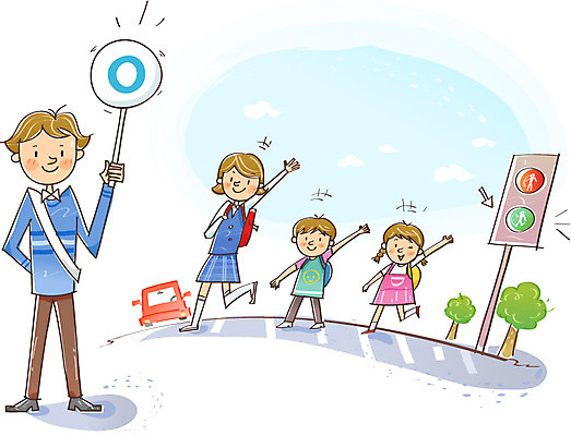 전신 나무 식물 학생 여자 남자 교복 어린이 다수 가방 일러스트 자동차 서기 들기 안전 사람 손짓 소녀 소년 여러명 손들기 팻말 차도 원형 횡단보도 보호 신호등 예방 생활안전 안전수칙 교통안전 규칙 질서 스쿨존 어린이만 국내일러스트 AI파일 도형 잡화 옷 도로 육상교통 컨셉 모션 프레임 예절 보행로 파일형식 벡터