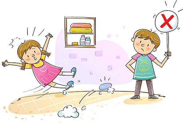 전신 여자 남자 어린이 포즈 일러스트 경고 서기 들기 안전 사람 소녀 소년 두명 10대 수건 위생용품 팻말 욕실 보호 미끄러짐 X 서랍장 예방 생활안전 안전수칙 비누 규칙 조심 넘어짐 십대만 국내일러스트 AI파일 알파벳 가구 생활용품 컨셉 모션 청소년 프레임 파일형식 벡터