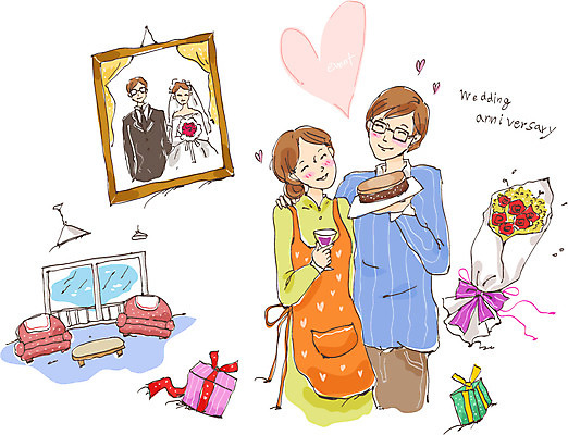 부부 커플 여자 기념일 남자 꽃 행복 꽃다발 액자 결혼 거실 와인잔 일러스트 창문 데이이벤트 탁자 남편 어깨동무 선물 서기 미소 웃음 들기 사람 손짓 이벤트 상반신 20대 두명 선물상자 상자 소파 케이크 와인 앞치마 축하 아내 추억 데이 결혼기념일 기념사진 청년만 성인만 국내일러스트 AI파일 식물 감정 포즈 가구 컨셉 술잔 의자 관계 모션 디저트 주류 표정 청년 파일형식 벡터