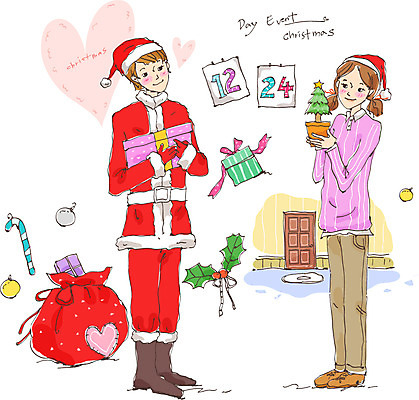 전신 나무 식물 모자 커플 여자 기념일 남자 행복 리본 화분 크리스마스 일러스트 데이이벤트 산타옷 선물 서기 사람 이벤트 20대 두명 장식 선물상자 크리스마스트리 산타클로스 문 축하 데이 보따리 크리스마스이브 청년만 성인만 국내일러스트 AI파일 잡화 옷 감정 컨셉 관계 모션 청년 상자 파일형식 벡터