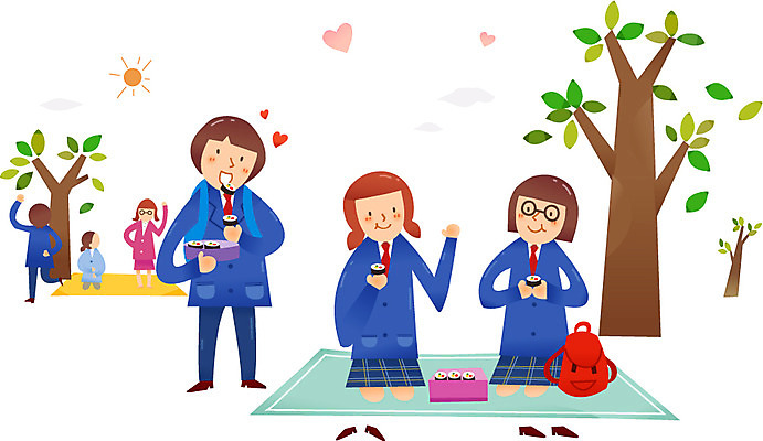 전신 나무 식물 직업 학생 라이프스타일 여학생 여자 교육 남자 행복 교복 남학생 일러스트 학교 중학생 청소년 고등학생 함께함 서기 미소 웃음 사람 앉기 여러명 라이프 10대 태양 소풍 스쿨라이프 십대라이프스타일 하트 먹기 돗자리 김밥 도시락 점심 십대만 국내일러스트 자연요소 모양 옷 감정 음식 다수 컨셉 모션 표정 생활 야외활동