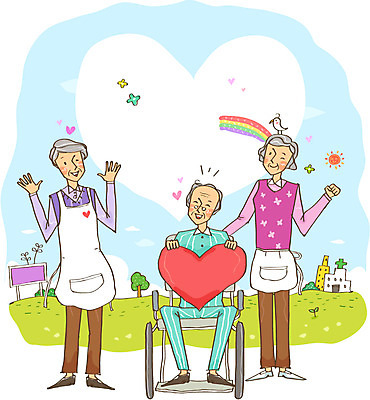 전신 나무 식물 동물 직업 라이프스타일 건축물 여자 할아버지 노년 남자 할머니 무지개 일러스트 조류 프레임 틀 서기 미소 웃음 사람 앉기 손짓 잔디 초원 건물 라이프 세명 실버라이프 태양 손들기 앞치마 환자 구직 업무 작업 풀 작업실 실버 목표 60대 계획 휠체어 70대 일자리 환자복 요양원 실버취업 요양보호사 노인만 성인만 국내일러스트 AI파일 자연요소 옷 건축 컨셉 비즈니스 의학 모션 표정 성인 생활 파일형식 벡터