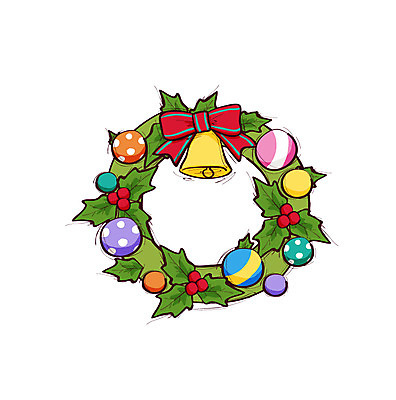 클립아트 아이콘 기념일 리본 크리스마스장식 크리스마스 크리스마스용품 선물 이벤트 사람없음 장식 선물상자 화환 종 방울 장식리스 2D아이콘 AI파일 꽃 상자 용품 파일형식 벡터