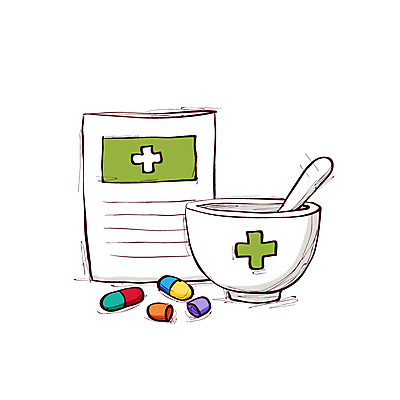 클립아트 아이콘 의학 의료기기 봉투 사람없음 치료 알약 약 먹는약 막자사발 약봉지 약봉투 2D아이콘 AI파일 사발 파일형식 벡터