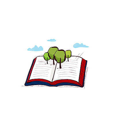 클립아트 나무 식물 구름 아이콘 기독교 종교 하늘 사람없음 책 성경 2D아이콘 AI파일 자연요소 종교용품 파일형식 벡터