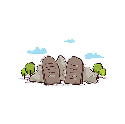 클립아트 나무 식물 구름 아이콘 시설물 건축 기독교 종교 하늘 사람없음 성경 무덤 비석 십계명 십계명판 2D아이콘 AI파일 자연요소 건축물 종교용품 파일형식 벡터