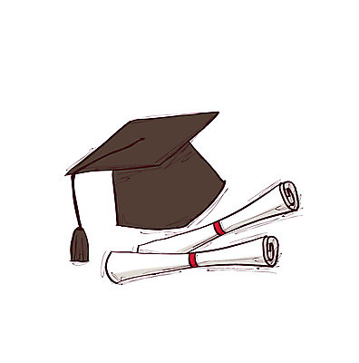 클립아트 아이콘 모자 잡화 교육 학사모 졸업 졸업식 사람없음 졸업장 두루마리 2D아이콘 AI파일 모자_잡화 파일형식 벡터