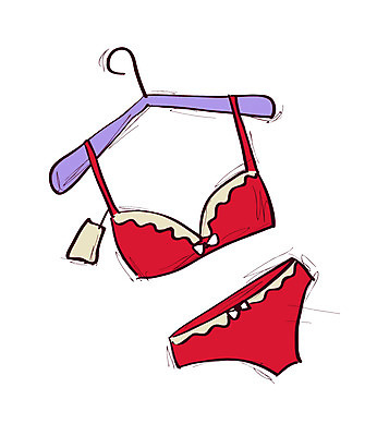 클립아트 아이콘 옷 상의 하의 사람없음 쇼핑 세트 속옷 옷걸이 브래지어 팬티 한벌 2D아이콘 AI파일 1 파일형식 벡터