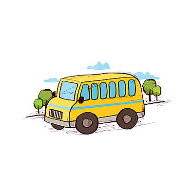 클립아트 나무 식물 구름 아이콘 교육 육상교통 교통수단 교통 자동차 하늘 버스 사람없음 스쿨버스 2D아이콘 AI파일 자연요소 대중교통 파일형식 벡터