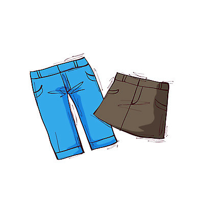 클립아트 아이콘 옷 패션 바지 하의 사람없음 쇼핑 치마 미니스커트 청바지 2D아이콘 AI파일 파일형식 벡터