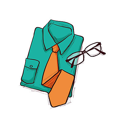 클립아트 아이콘 옷 패션 안경 셔츠 상의 와이셔츠 넥타이 정장 사람없음 쇼핑 남성복 남성용 2D아이콘 AI파일 잡화 파일형식 벡터