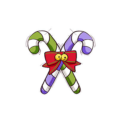 클립아트 아이콘 기념일 리본 크리스마스장식 크리스마스 지팡이 크리스마스용품 이벤트 사람없음 장식 2D아이콘 AI파일 용품 파일형식 벡터