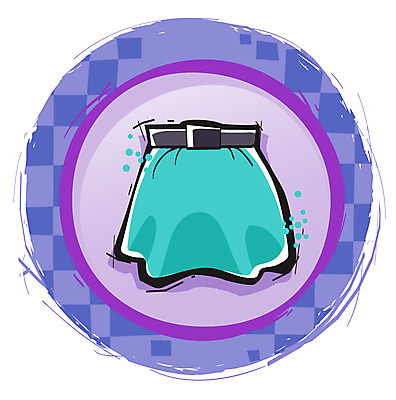 아이콘 옷 패션 버튼 하의 사람없음 치마 라벨 미니스커트 원형 여성복 여성용 2D아이콘 AI파일 도형 프레임 파일형식 벡터