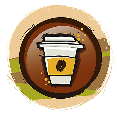 아이콘 커피 음료 버튼 잔 사람없음 컵 라벨 원형 차 커피잔 종이컵 테이크아웃 2D아이콘 AI파일 도형 식기 프레임 일회용 파일형식 벡터