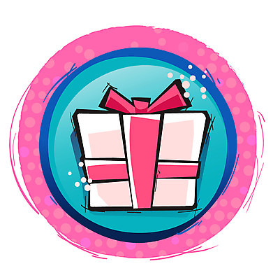 아이콘 기념일 리본 포장 버튼 선물 이벤트 사람없음 선물상자 상자 라벨 원형 오브젝트 2D아이콘 AI파일 도형 프레임 파일형식 벡터