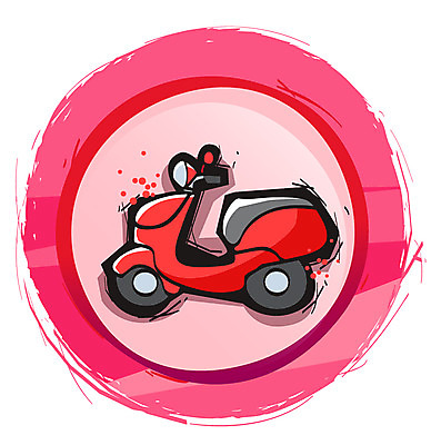 아이콘 육상교통 교통수단 교통 버튼 사람없음 라벨 바이크 스쿠터 오토바이 운송업 원형 2D아이콘 AI파일 도형 산업 프레임 파일형식 벡터