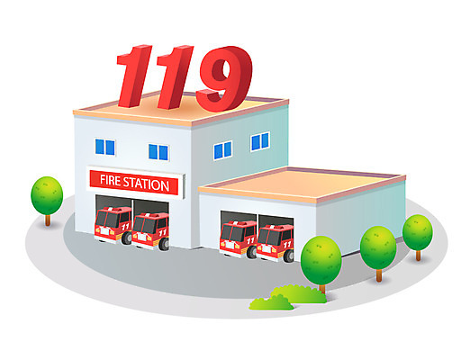 나무 식물 아이콘 건축물 건축 자동차 사람없음 건물 건물아이콘 소방차 관공서 119 공공기관 소방서 2D아이콘 AI파일 육상교통 소방 전화번호 파일형식 벡터