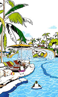 PSD 나무 식물 동물 구름 해외 계절 백그라운드 의자 일러스트 물놀이 조류 하늘 수영장 풍경 사람없음 여름 관광지 야자수 풀장 펭귄 휴양지 선베드 국내일러스트 자연요소 여행 가구 놀이 장소 파일형식