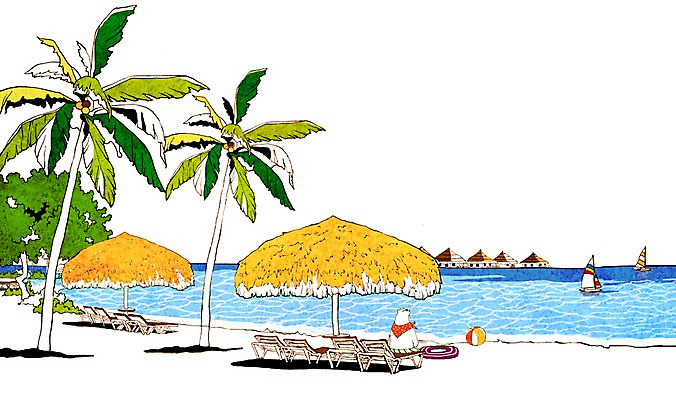 PSD 나무 식물 동물 계절 바다 백그라운드 의자 일러스트 곰 포유류 풍경 해변 사람없음 여름 관광지 야자수 파라솔 돛단배 휴양지 북극곰 선베드 선박 국내일러스트 여행 가구 수상교통 배_교통 장소 파일형식