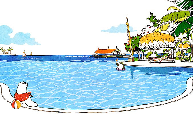 PSD 나무 식물 동물 구름 해외 계절 백그라운드 의자 일러스트 곰 포유류 물놀이 조류 하늘 수영장 필리핀 풍경 사람없음 물 여름 관광지 야자수 풀장 판다 펭귄 휴양지 북극곰 선베드 보라카이 국내일러스트 자연요소 여행 가구 놀이 동남아시아 장소 파일형식