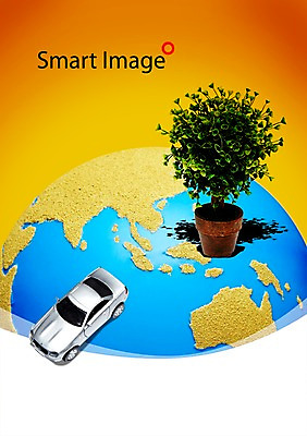 PSD 나무 식물 편집이미지 화분 지구 화초 교통수단 캠페인 자동차 사람없음 초록색 지구본 자연보호 환경 그린캠페인 풀 보호 이미지편집 육상교통 컬러 교통 컨셉 자연 파일형식